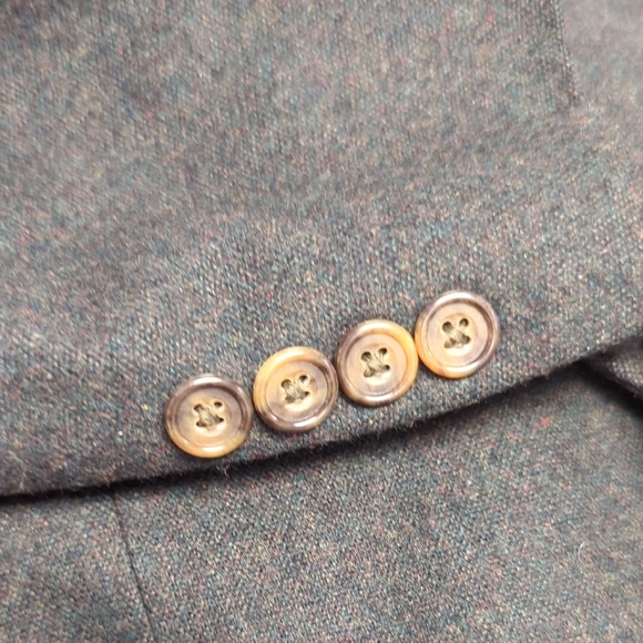 19924 Oscar de la Renta Two Button Blazer Green size 42R preppy Business casual - Picture 6 of 10